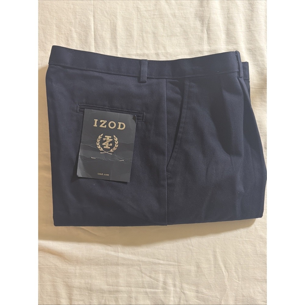Izod Boys Pleated Navy Blue Dress Pants Size 18‎ Husky NWT